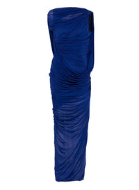 ULTRA BLUE // blue draped backless gown