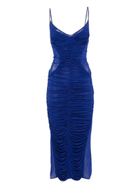 ULTRA BLUE // blue ruched dress