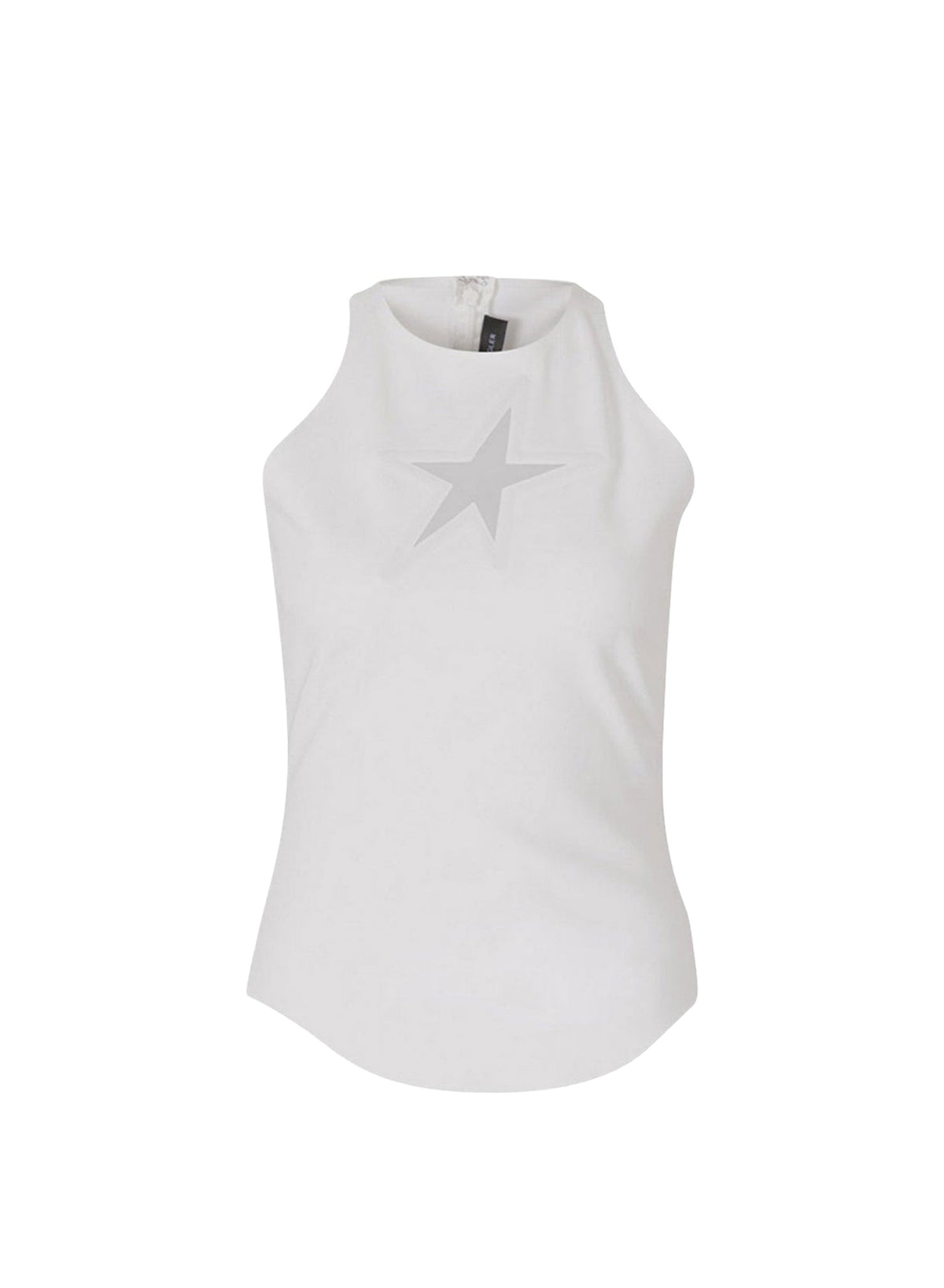 SNOW // white halter star top