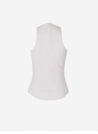 SNOW // white halter star top