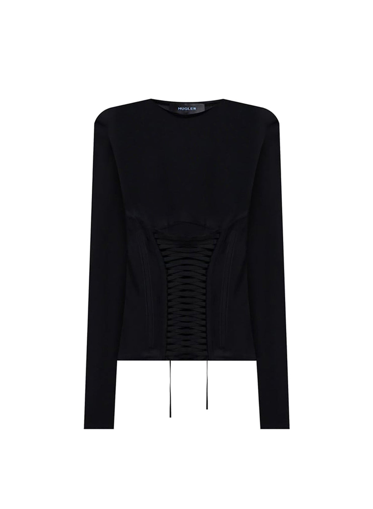 BLACK // lace-up top