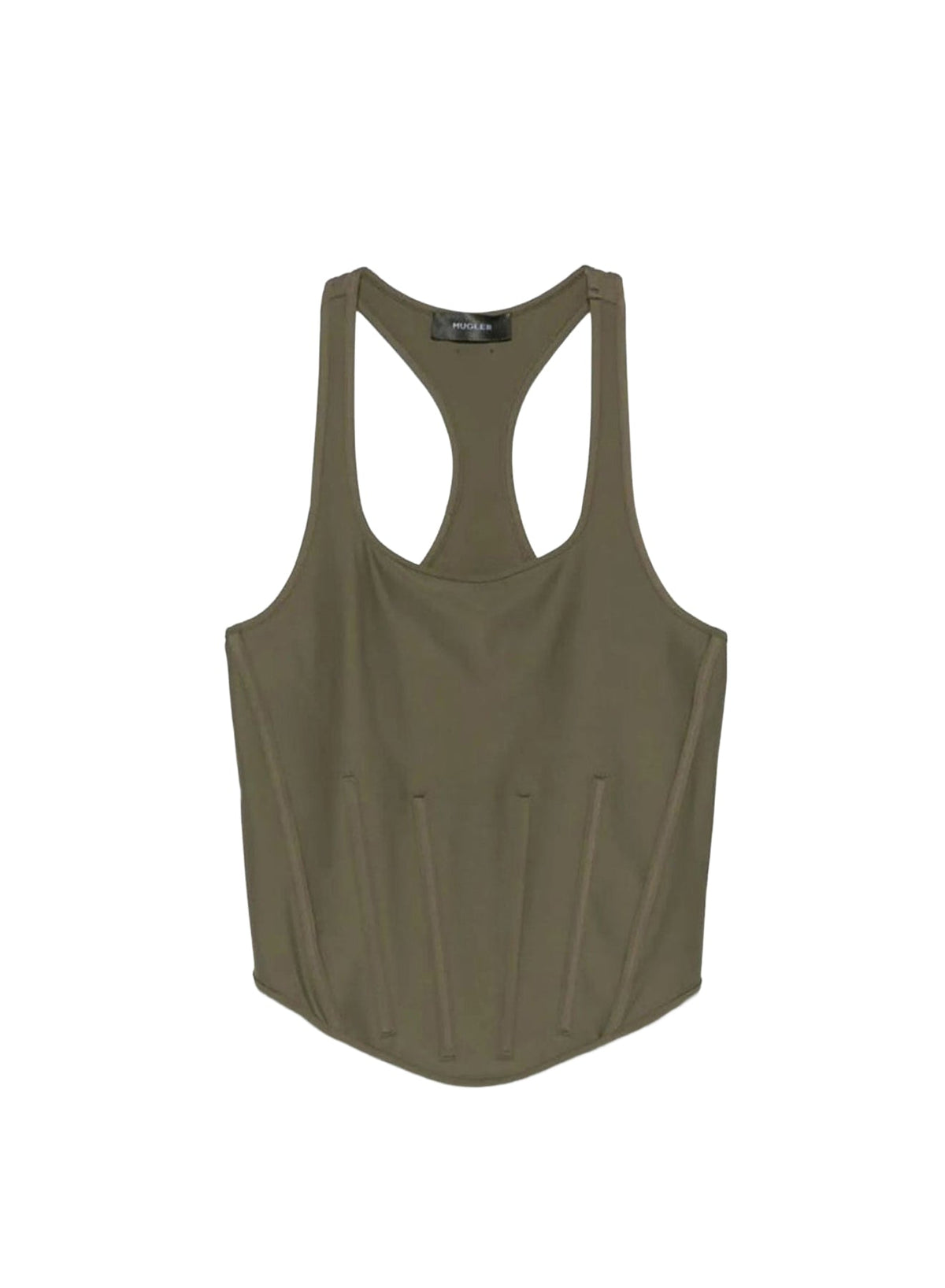 KAKI // kaki corseted tank top