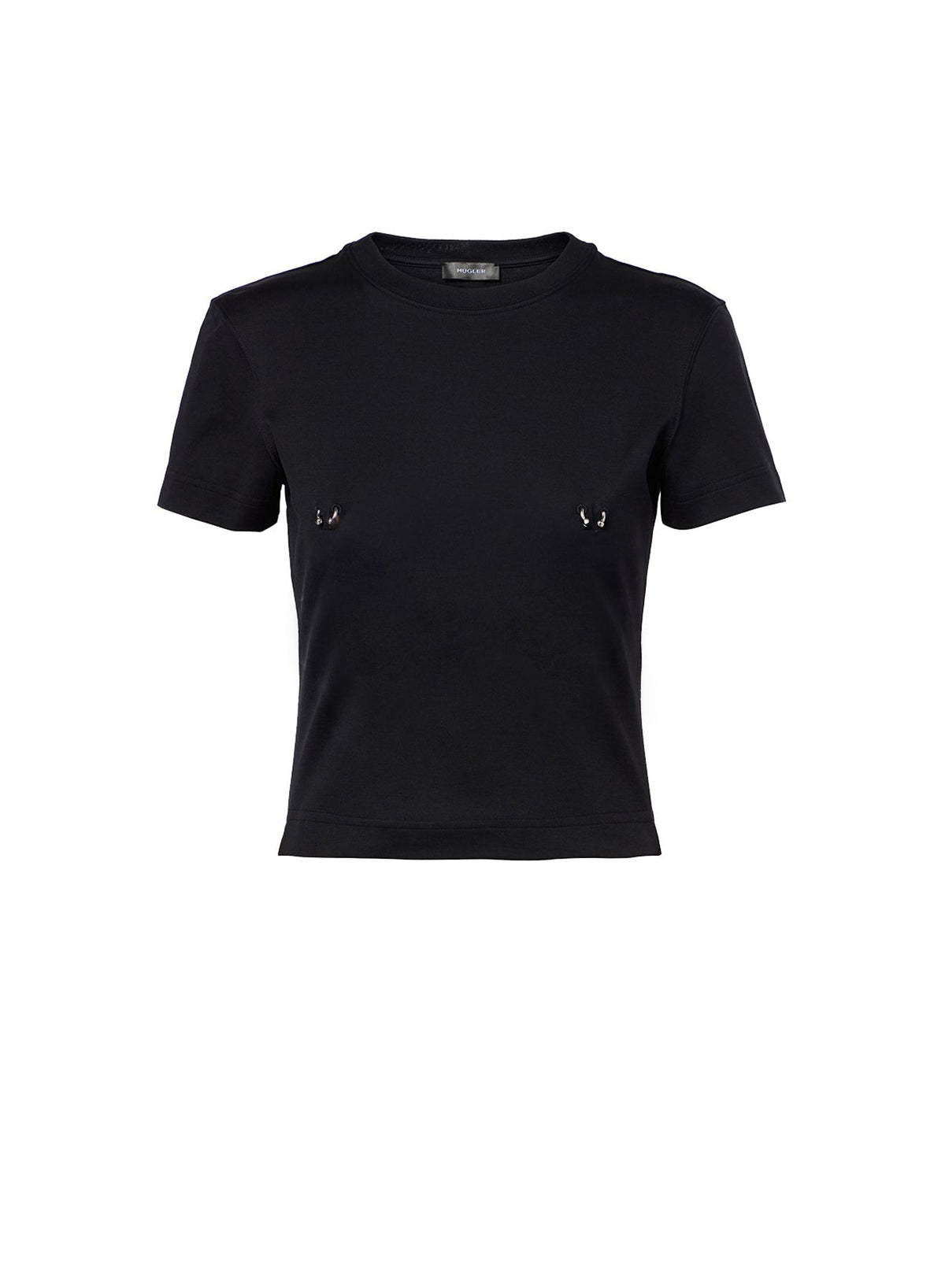 BLACK // black pierced baby t-shirt