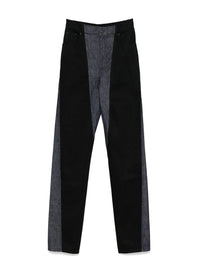 RAW BLUE / BLACK // raw blue bi-color straight leg jeans