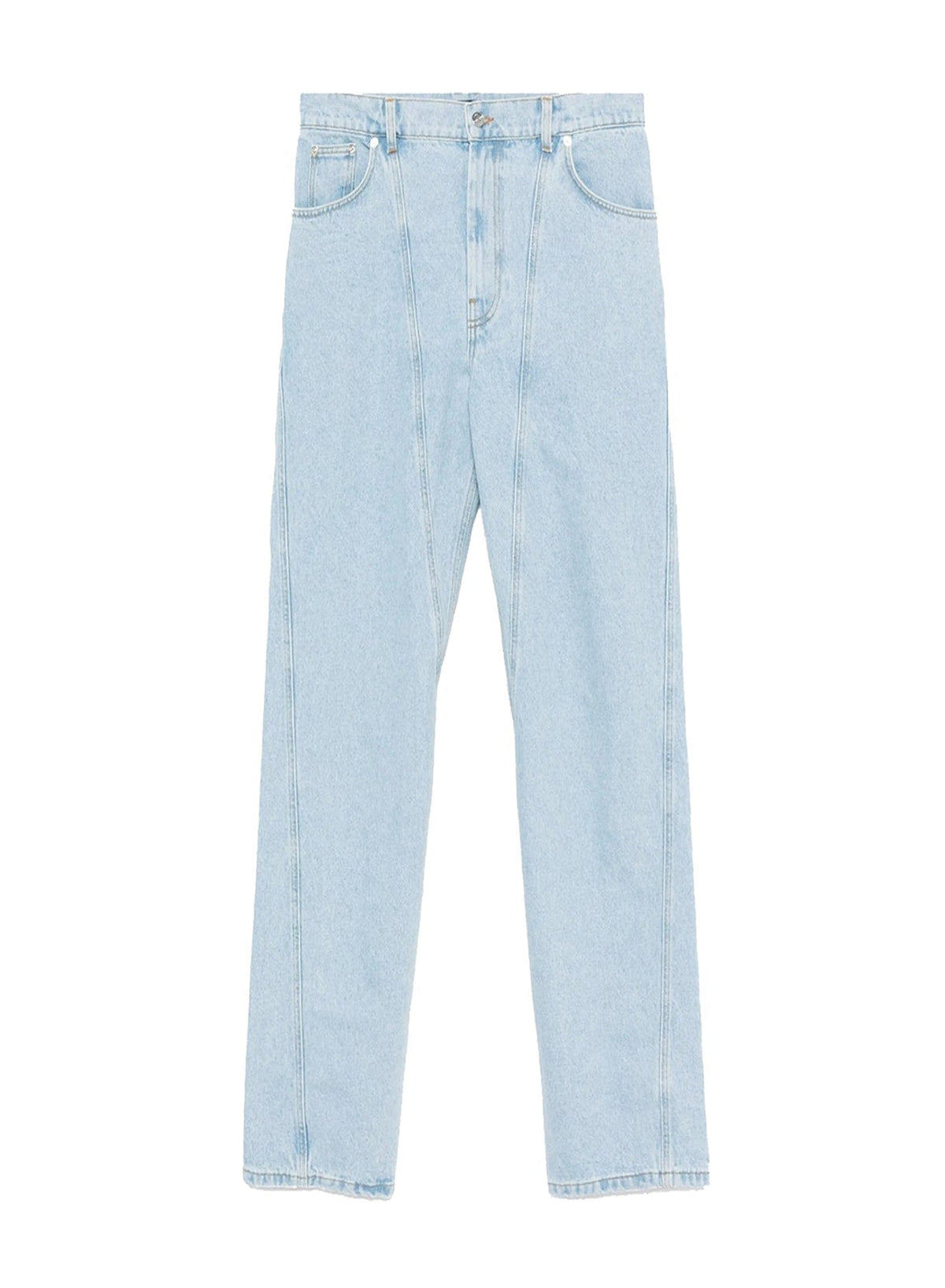MEDIUM BLUE // blue straight leg jeans