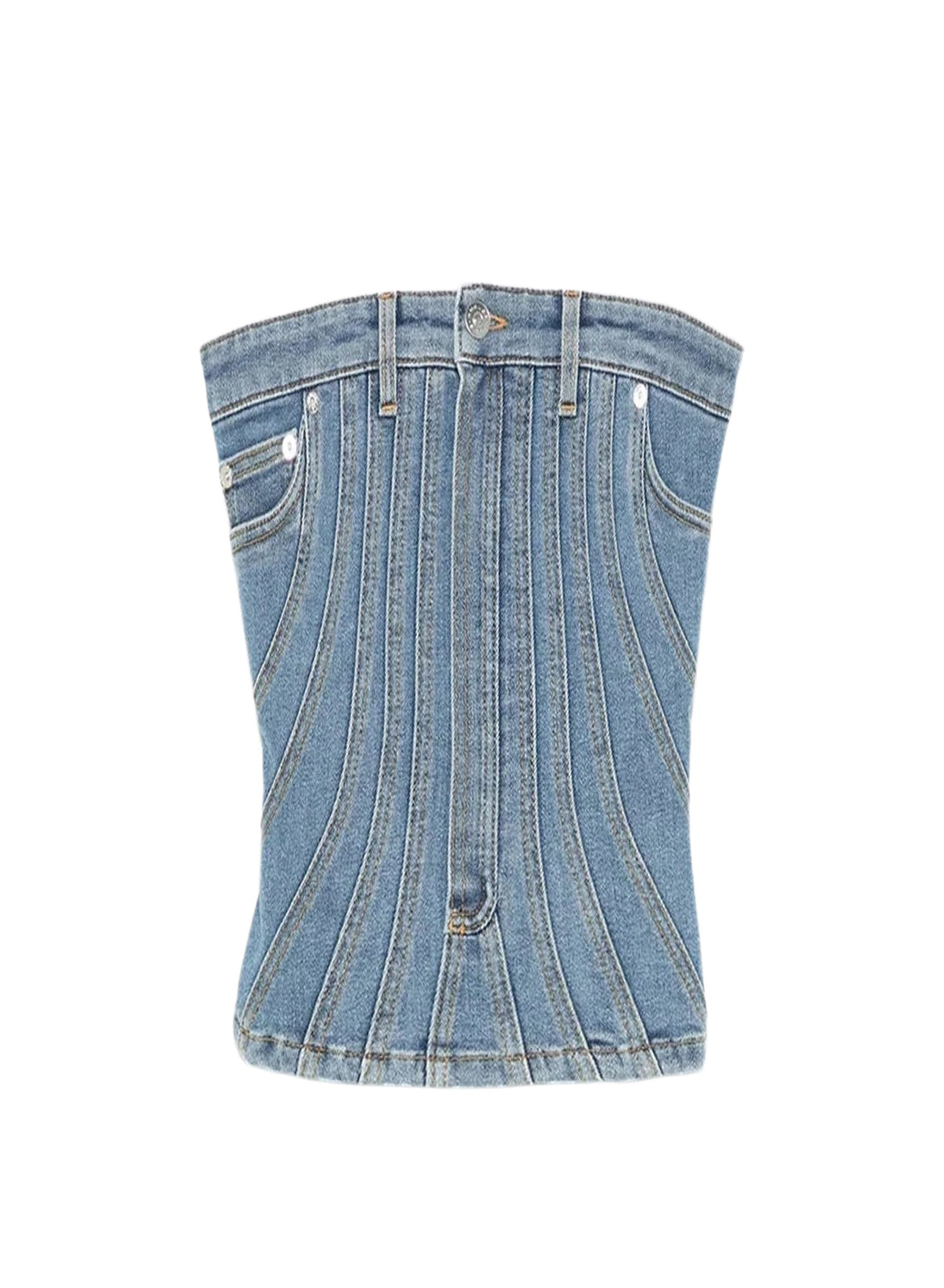 Denim bustier - Medium Blue