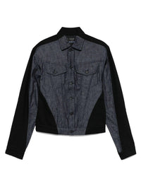 RAW BLUE / BLACK // raw blue bi-color denim jacket