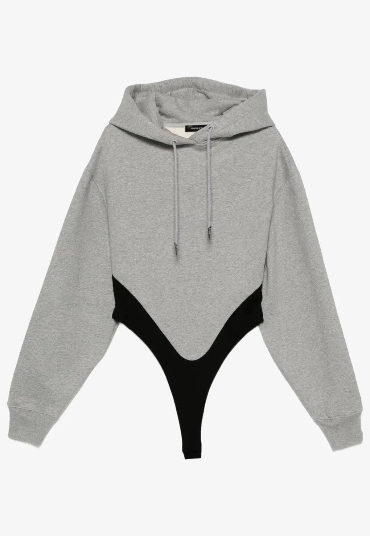 Body à capuche en polaire - Grey Melange & Black