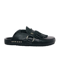 Mules Georgette en cuir nappa - Noir