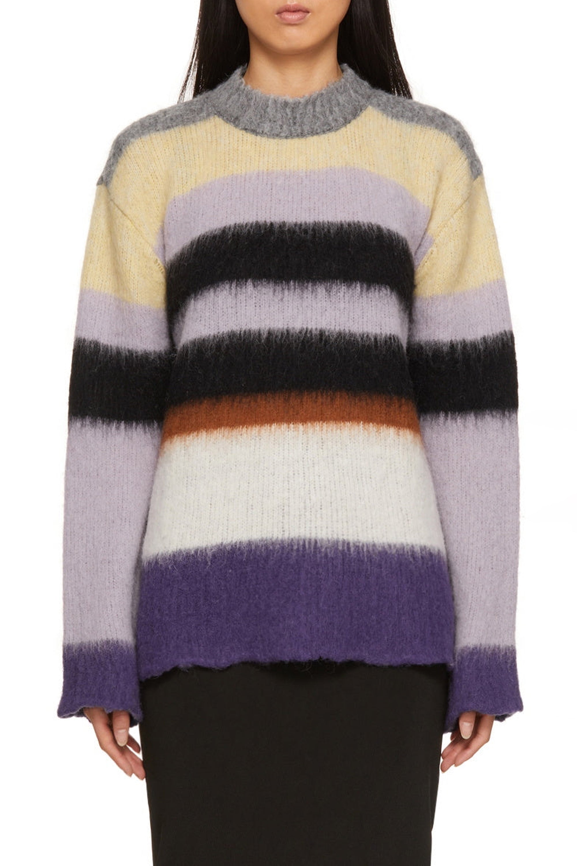 Pull à rayures en laine - Gold & Yellow