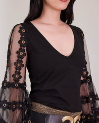 Munira cotton T-shirt - Black