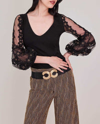 Munira cotton T-shirt - Black