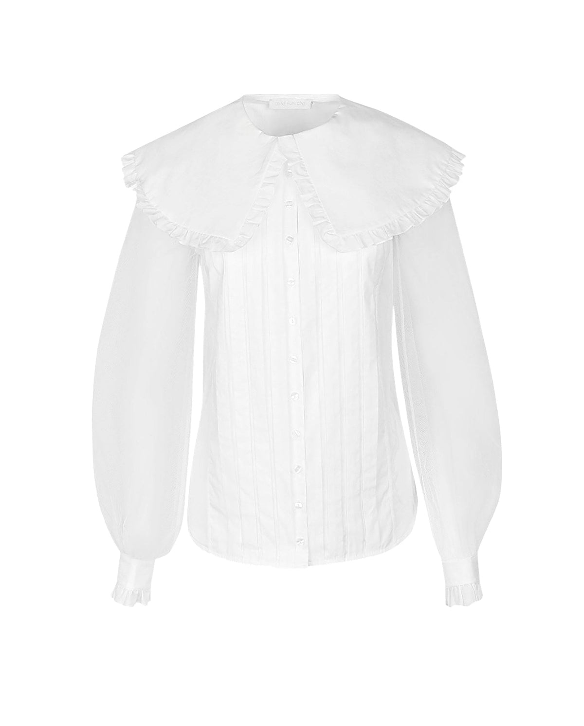 Chemisier Musset à col claudine - White