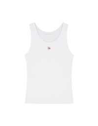Baby Fox ribbed tank top - White