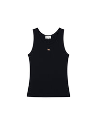 Baby Fox ribbed tank top - Black