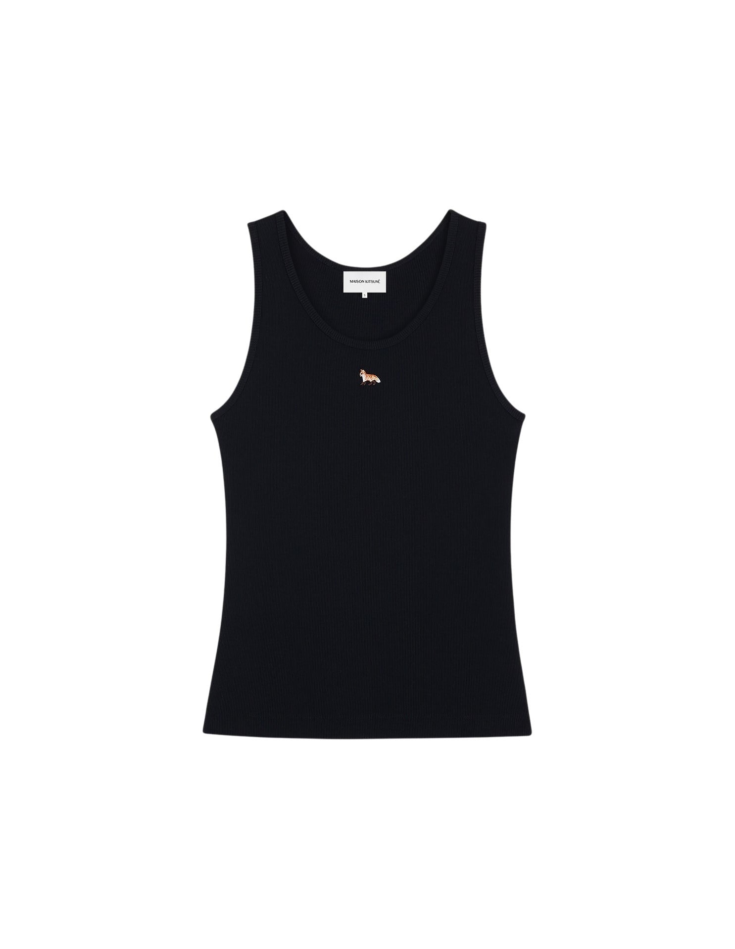 Baby Fox ribbed tank top - Black