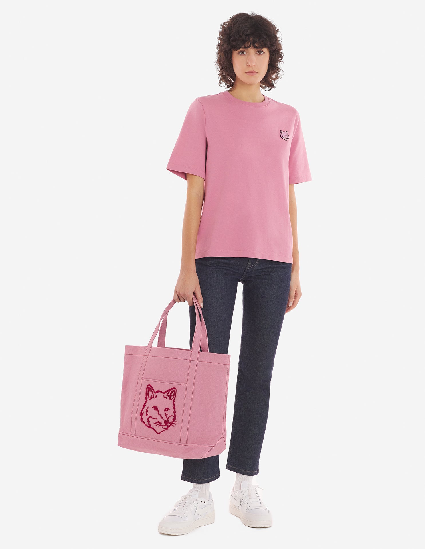 Bold Fox Head Patch Comfort Tee Shirt - Rosebud