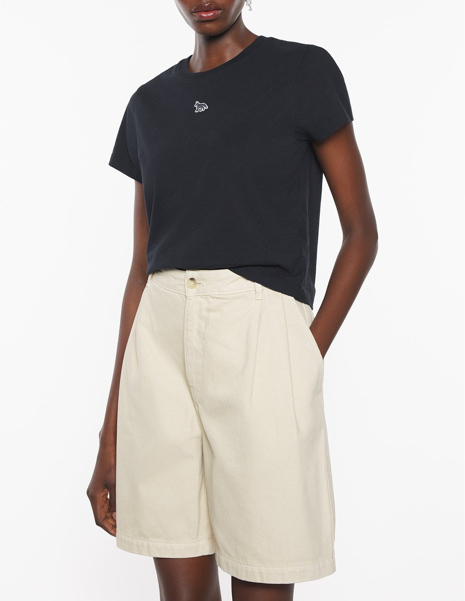 Baby Patch Baby Fox T-shirt - Black