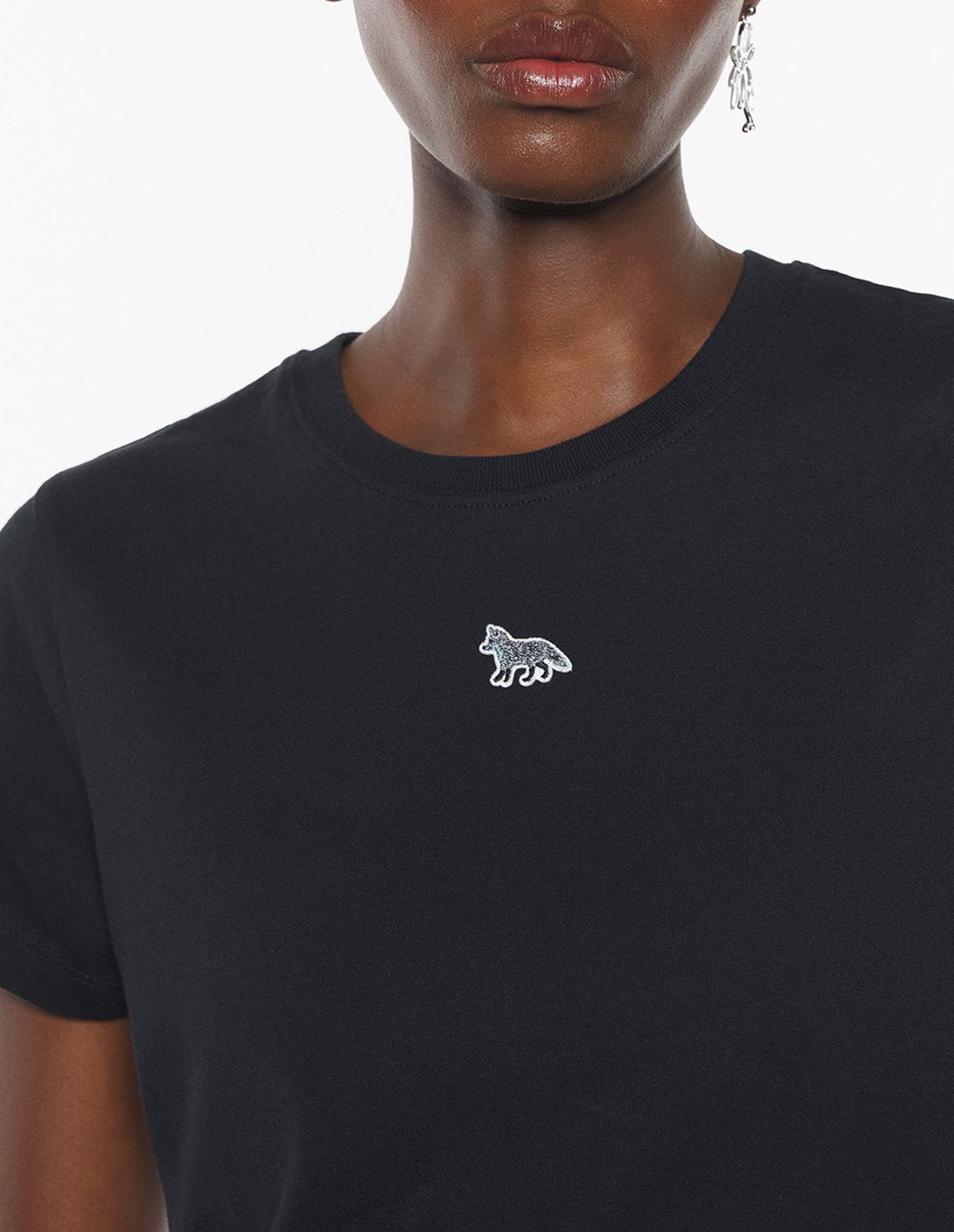 T-shirt baby Patch Baby Fox - Black