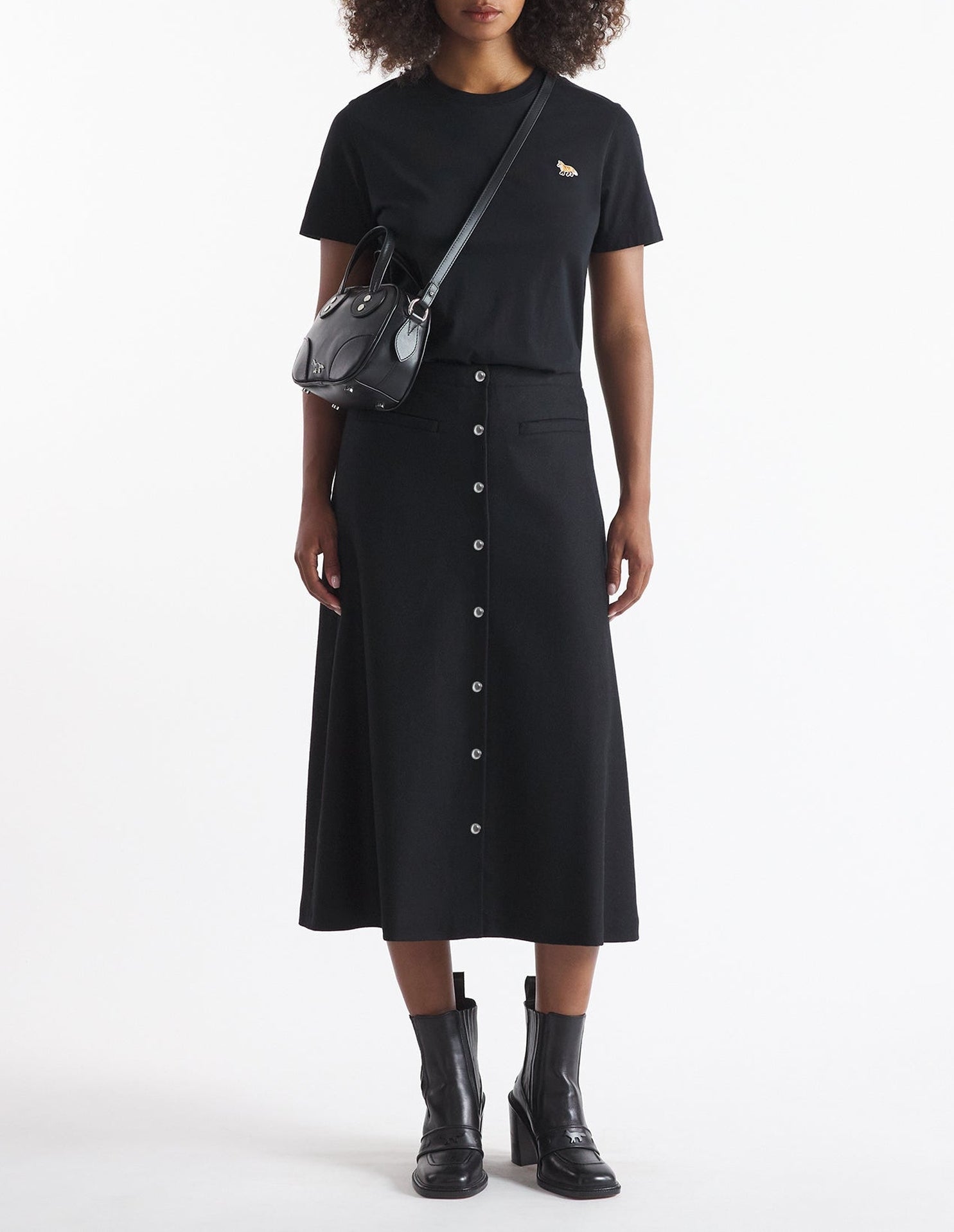 Baby Fox T-shirt with patch - Black