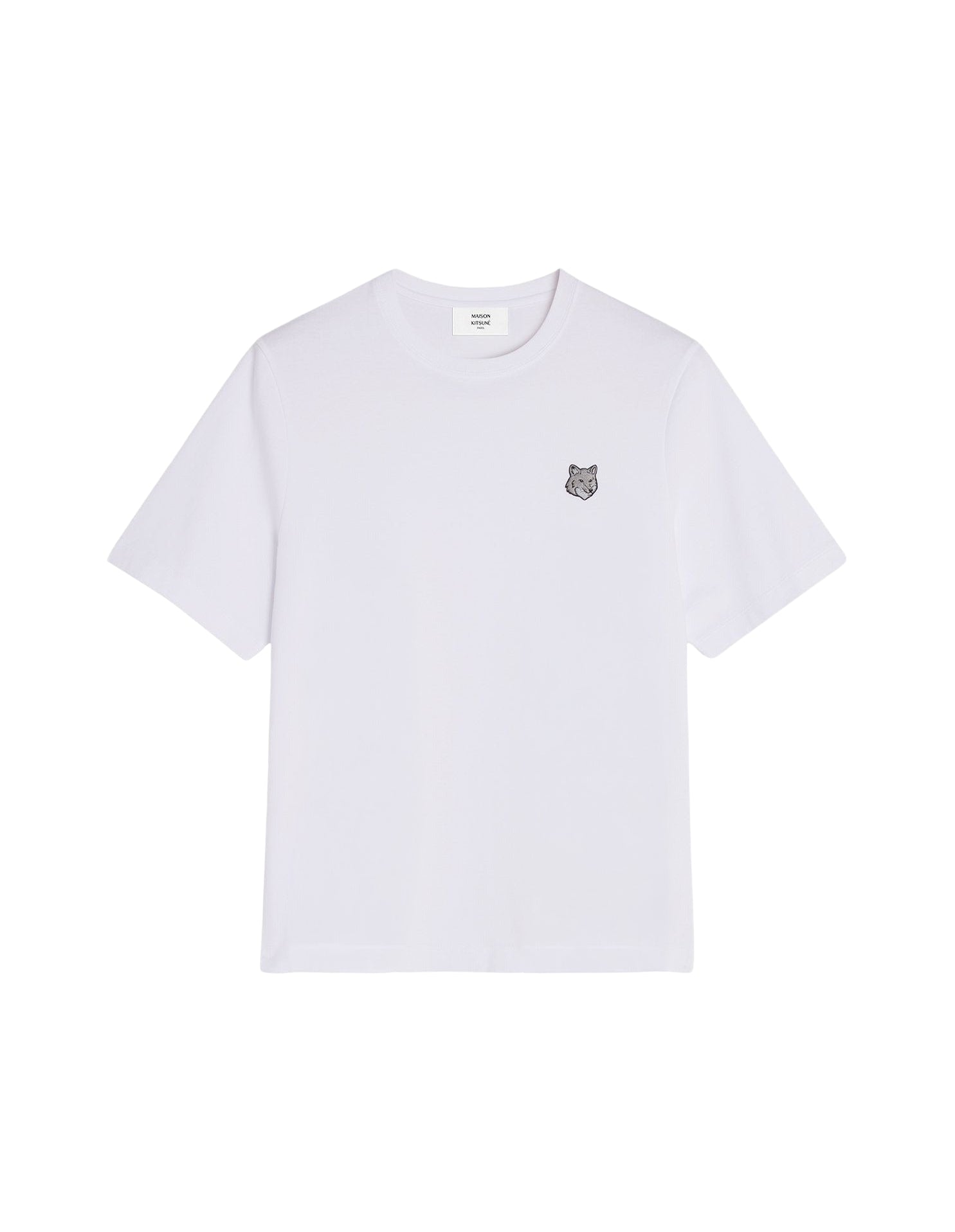 Bold Fox Head T-shirt with patch - White