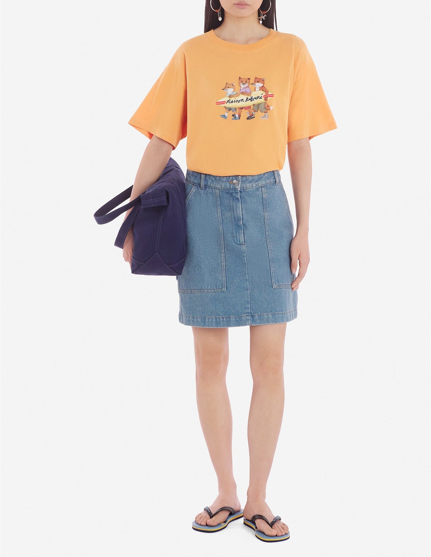 T-shirt avec impression - Sunset Orange
