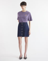 Speedy Fox Patch Comfort Tee-Shirt - Aster