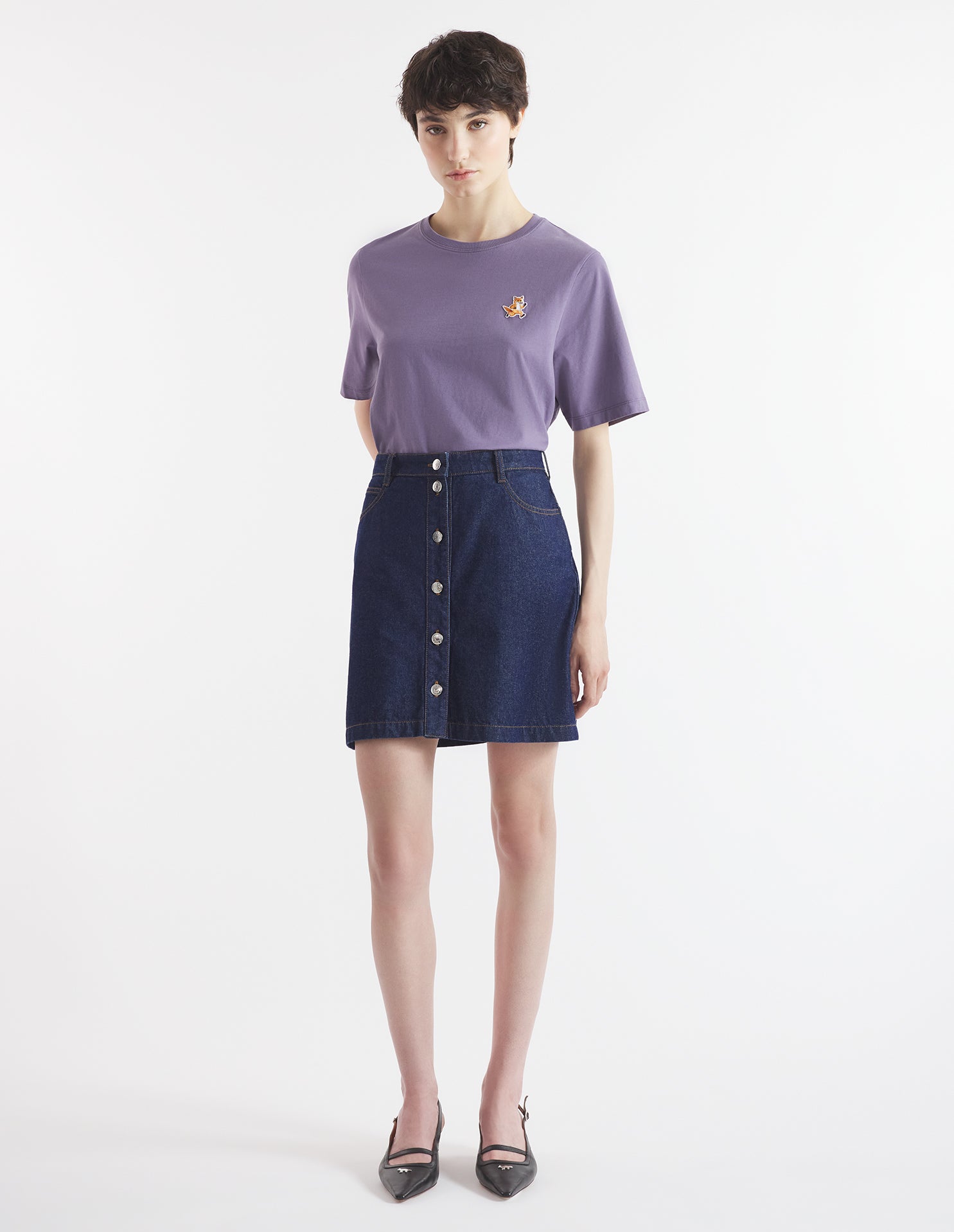 Speedy Fox Patch Comfort Tee-Shirt - Aster