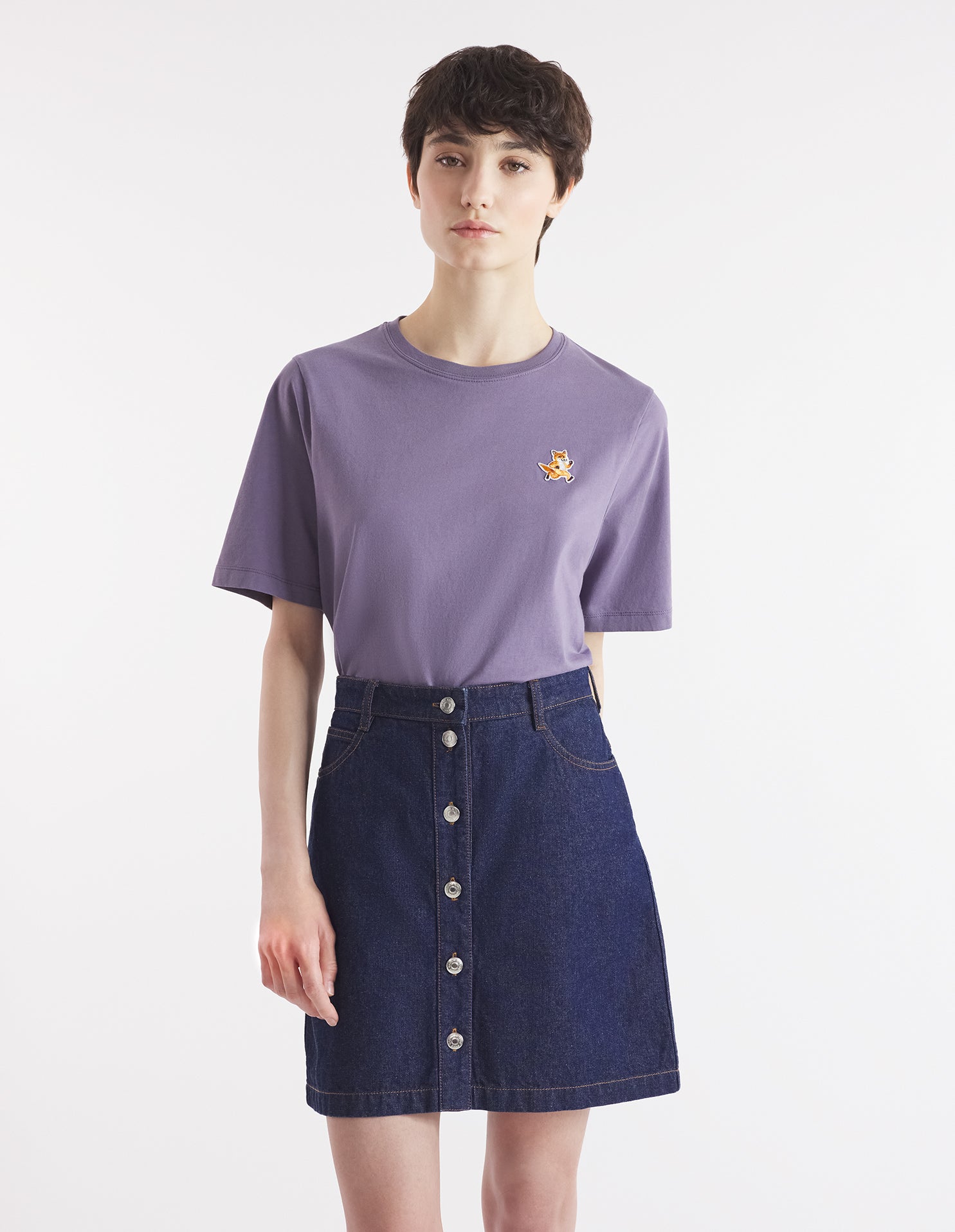 Speedy Fox Patch Comfort Tee-Shirt - Aster
