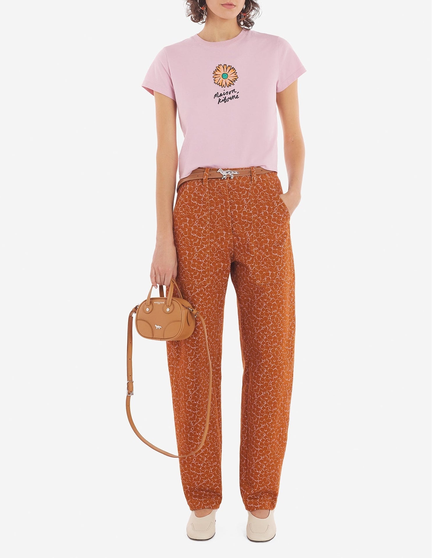 T-shirt à encolure arrondie - Mist Pink