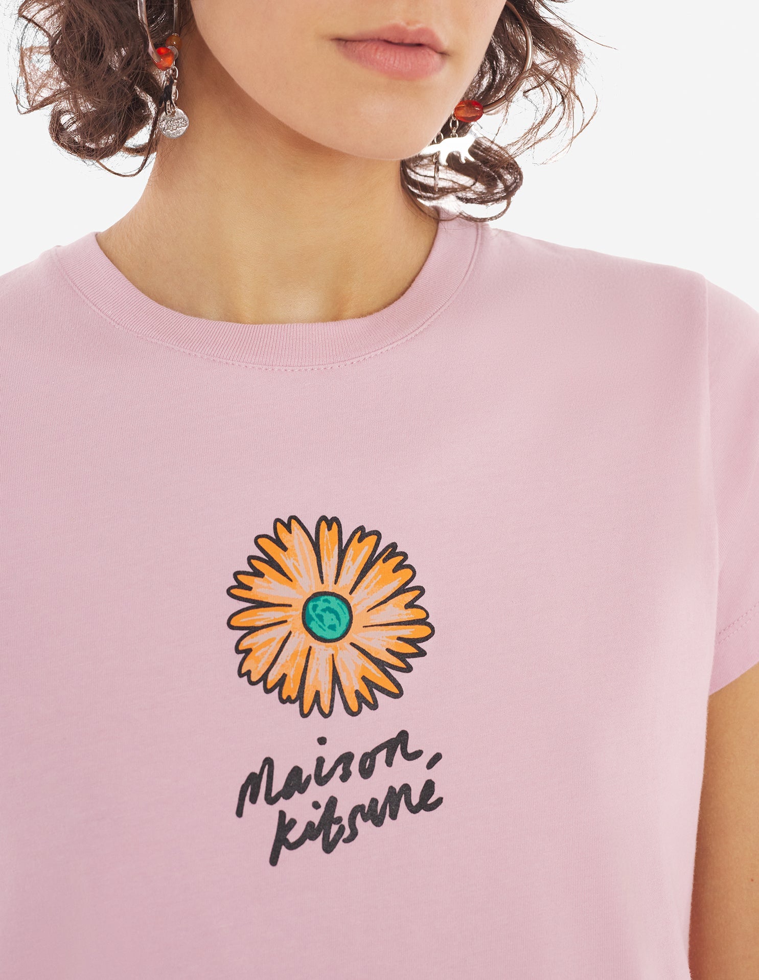 T-shirt à encolure arrondie - Mist Pink