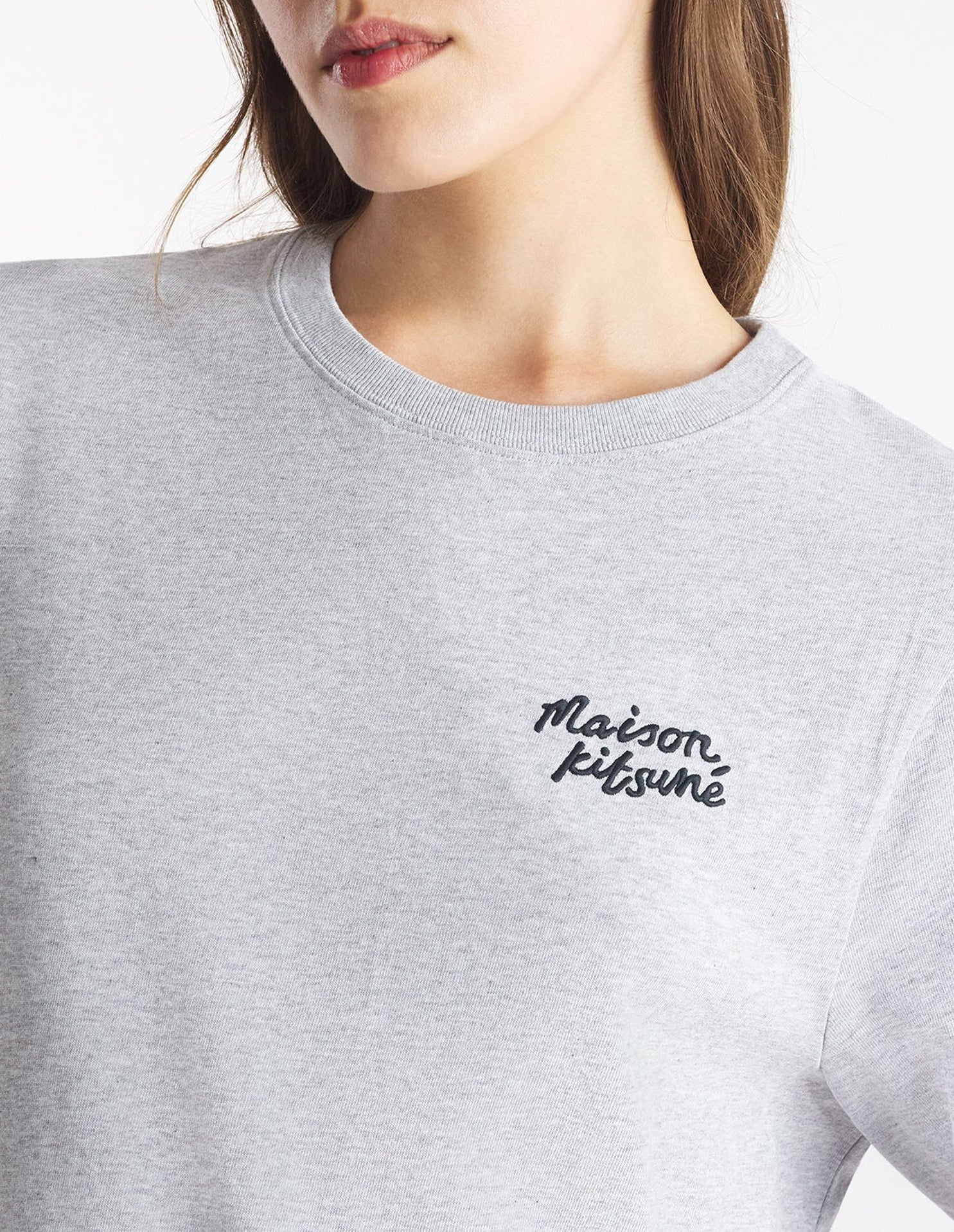 T-shirt avec broderie - Light Grey Melange
