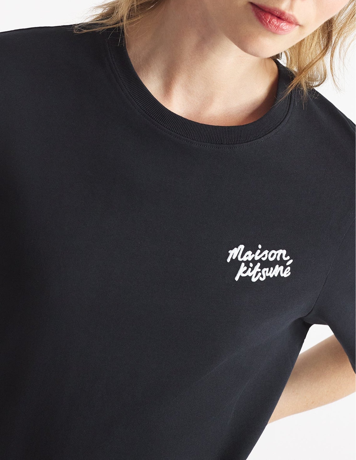 T-shirt avec broderie - Black & White