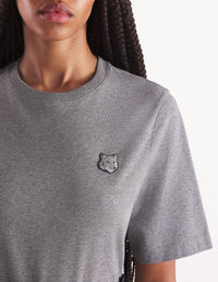T-shirt Bold Fox Head avec écusson - Medium Grey Melange