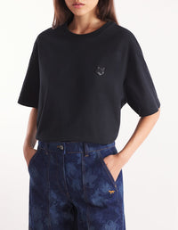 T-shirt Bold Fox Head avec écusson - Black