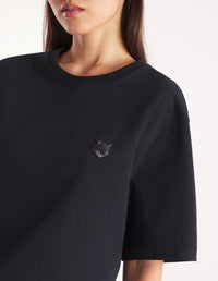T-shirt Bold Fox Head avec écusson - Black