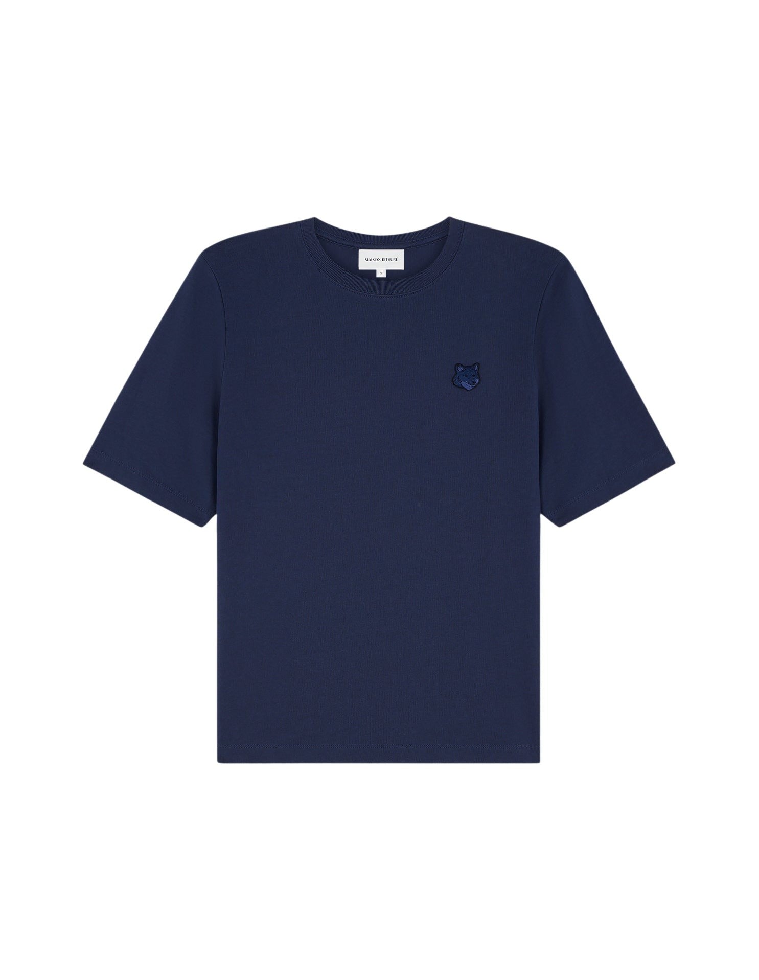 T-shirt Bold Fox Head avec écusson - Ink Blue
