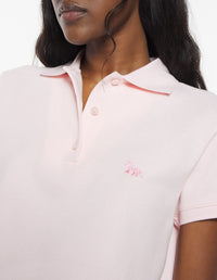 Baby Fox embroidered badge polo shirt - Rosewater