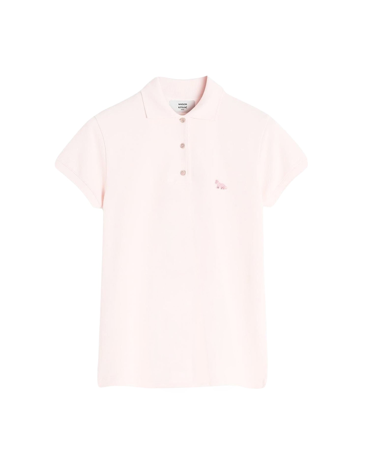 Baby Fox embroidered badge polo shirt - Rosewater