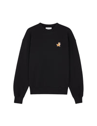 Sweatshirt à col rond avec écusson - Black