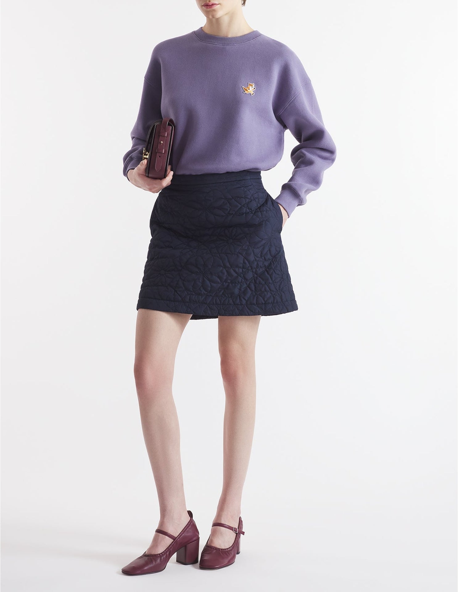 Sweatshirt à col rond avec écusson - Aster