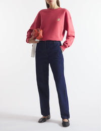 Sweatshirt à col rond avec écusson - Redcurrent