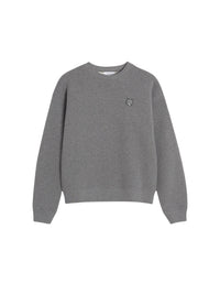 Pull à col rond Fox Head avec écusson - Medium Grey
