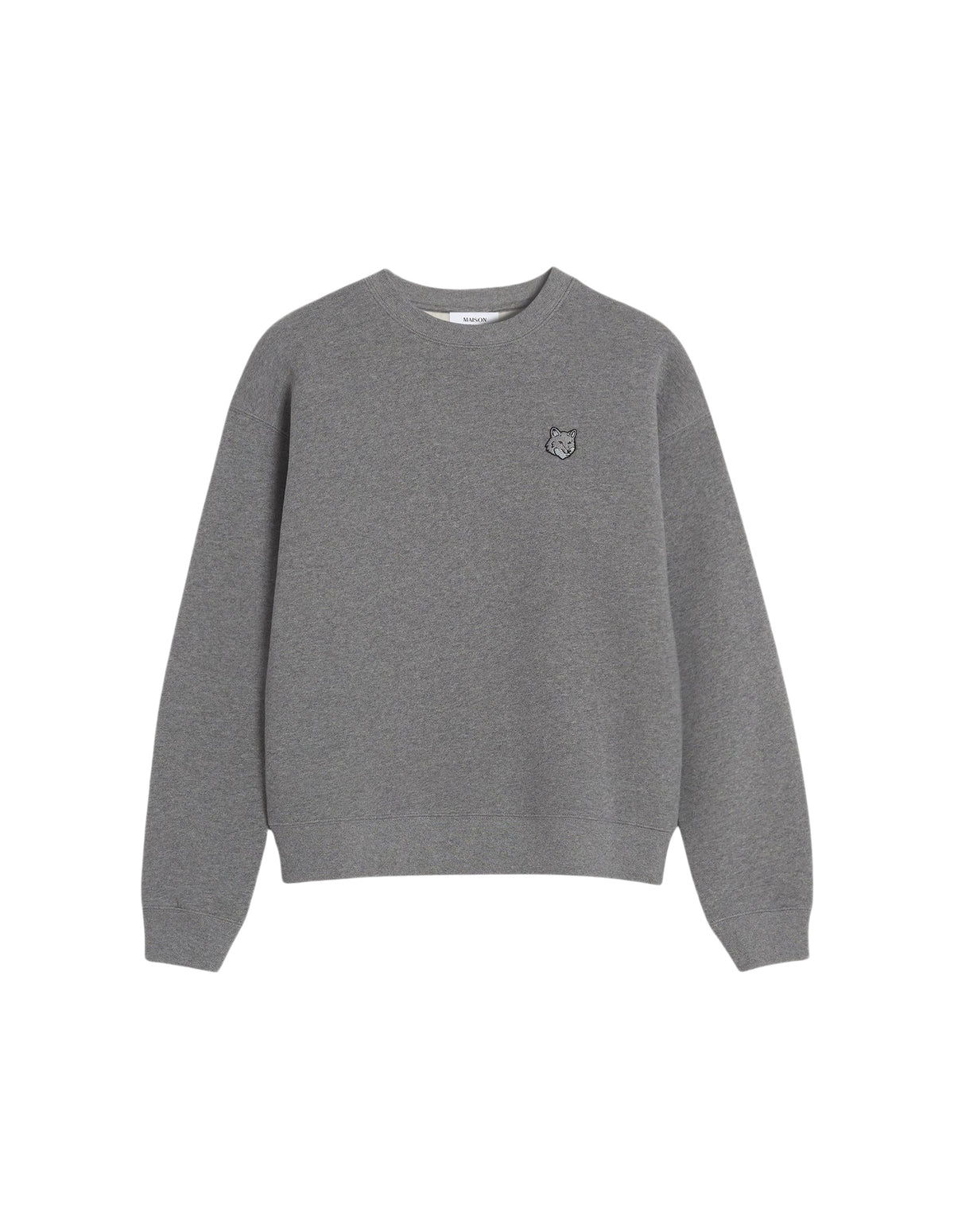 Pull à col rond Fox Head avec écusson - Medium Grey