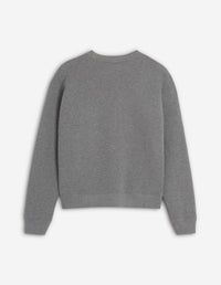 Sweatshirt Bold Fox Head à col rond avec écusson - Medium Grey Melange