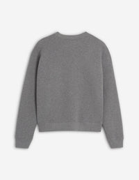 Sweatshirt Bold Fox Head à col rond avec écusson - Medium Grey Melange