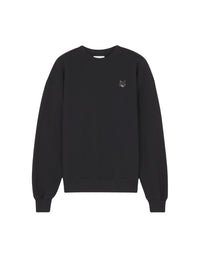 Sweatshirt Bold Fox Head à col rond avec écusson - Black