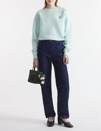 Sweatshirt Bold Fox Head à col rond avec écusson - Peppermint