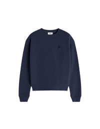 Bold Fox Head round-neck sweatshirt with crest - Ink Blue