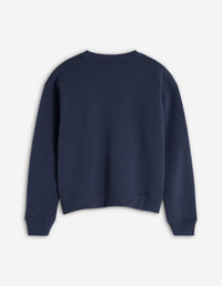 Bold Fox Head round-neck sweatshirt with crest - Ink Blue